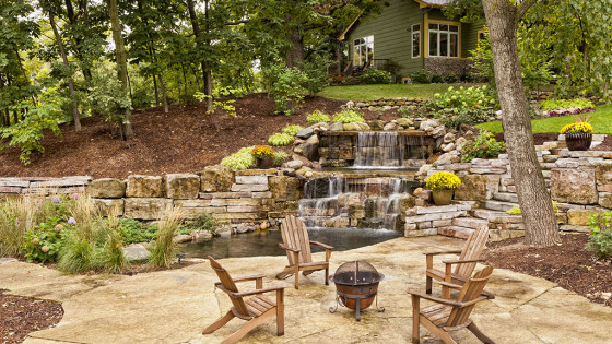 Country Lawn Care Inc Waterfall hardscaping